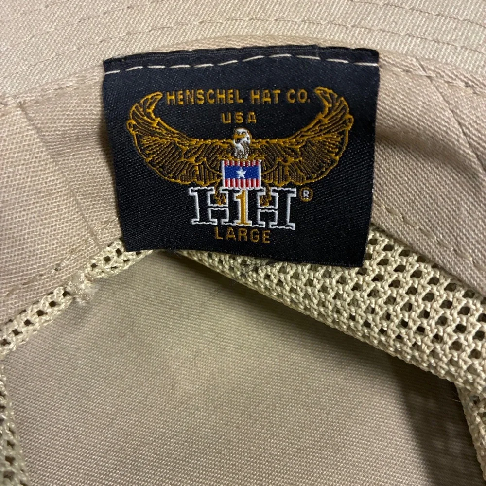 Henschel Hat Co Hat Large Tan Mesh Vented‎ Sun Hat Fishing Hiking Strap Utility